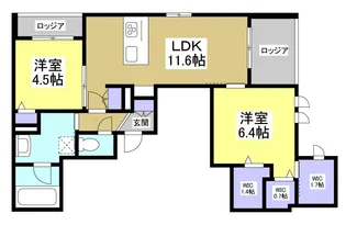 レジデンスリノア【3階】の間取り