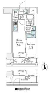 イプセ碑文谷【1階】の間取り