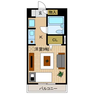 ヴィラージュ ミュゲ【3階】の間取り