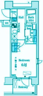 コージーコート島津山【10階】の間取り