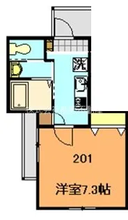 ラフィネ堀ノ内【2階】の間取り
