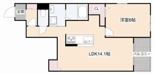 大阪府高槻市芝生町1【アパート】の間取り