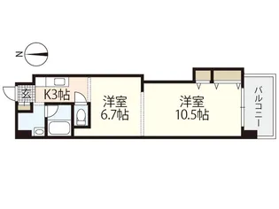 パステロ アロッジオ45東蟹屋【9階】の間取り