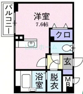 1Rの間取り画像