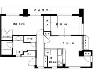 シンシア白金山北ホームズ【6階】の間取り
