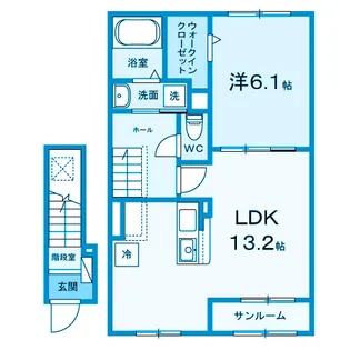 神奈川県川崎市中原区木月3【アパート】の間取り