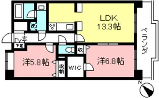 グローリーヒルズ【1階】の間取り