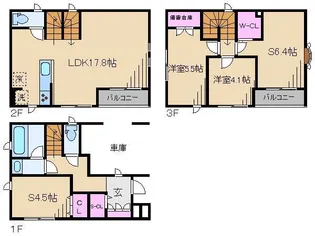 神奈川県横浜市港北区日吉4【一戸建】の間取り