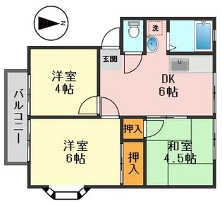 東京都江戸川区西小岩2【アパート】の間取り