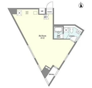 エスタート等々力【7階】の間取り