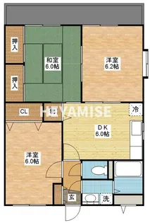 サンフラワーマンション【2階】の間取り