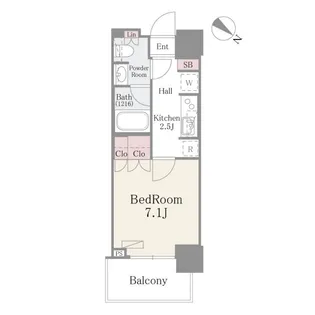 ルミレイス豊洲【12階】の間取り