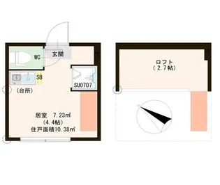東京都北区滝野川6【アパート】の間取り