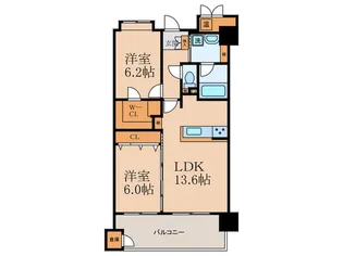 ニューガイア飯塚北【4階】の間取り