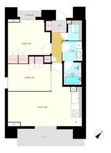 ファミールグラン銀座4丁目オーセンティア【6階】の間取り