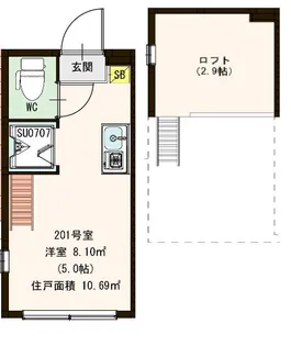 東京都大田区大森東2【アパート】の間取り