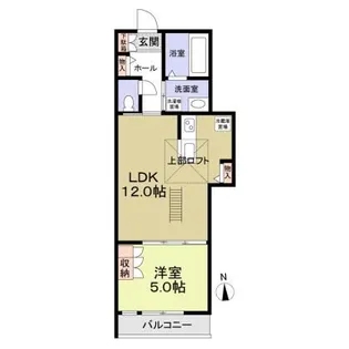 東京都中野区東中野2【アパート】の間取り