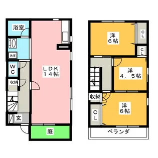 神奈川県横浜市都筑区荏田東2【一戸建】の間取り