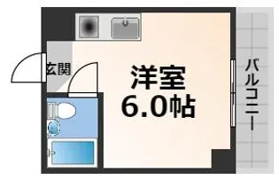 ラレジデンス今里【9階】の間取り