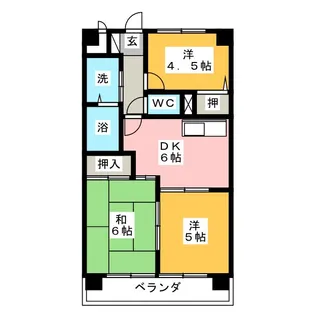 エクセルハイツ尾頭橋【5階】の間取り