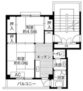 ビレッジハウス総和2号棟【3階】の間取り