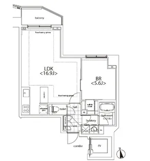 東京都港区麻布十番2【マンション】の間取り