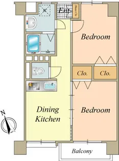 トダカ勝どきコーポ【6階】の間取り