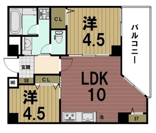ラティス東野アネックス【9階】の間取り