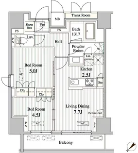 セリオ落合東中野【8階】の間取り