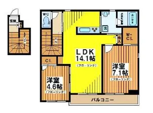 ミモザテラス【2階】の間取り