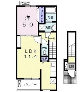 Tiny home-V【2階】の間取り