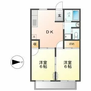 コーポChaCha【2階】の間取り