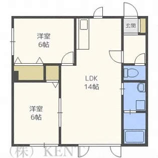 ウエストヴィラII【2階】の間取り