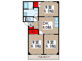 サンシ-ドB棟【3階】の間取り