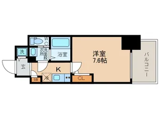 レジュールアッシュ難波MINAMI【8階】の間取り