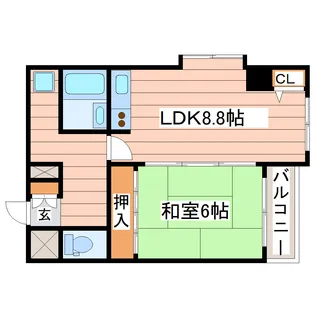 リバーシティ上杉【9階】の間取り