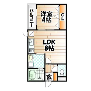 Cotto九工大前【3階】の間取り