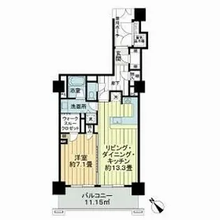 ライオンズタワー仙台大手町【12階】の間取り