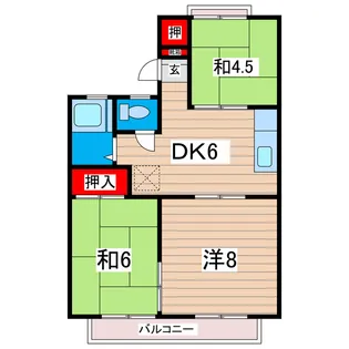 おおもりハイツ【2階】の間取り