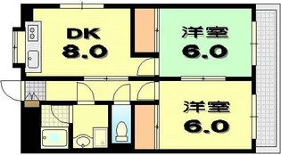 コーポ英【4階】の間取り