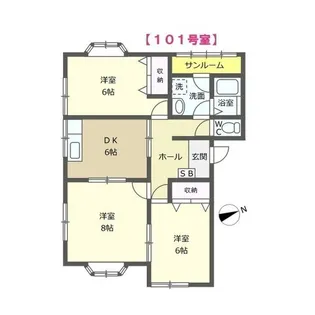 ラベンダーII【1階】の間取り