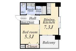 AXiS甲東【3階】の間取り