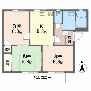 フレグランス関谷 A棟【2階】の間取り