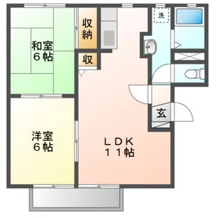 サンメゾンA【2階】の間取り