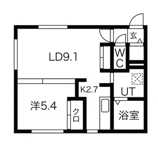 グリシーヌ南5条【3階】の間取り