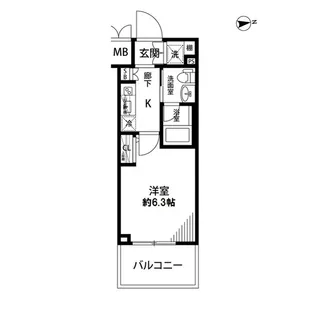 プレール・ドゥーク東京EAST IV RiverSide【6階】の間取り