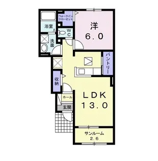 グレイス桜沢I【1階】の間取り