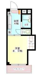 パークサイド山本【4階】の間取り