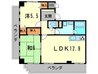 グランテール岡本【3階】の間取り