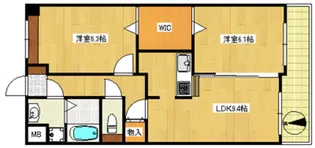 ディアコート南花畑 壱番館【2階】の間取り
